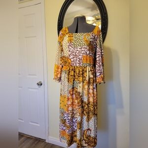 Harlow and Rose yellow patchwork dress